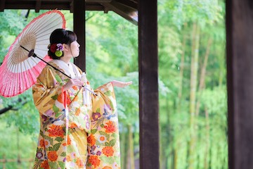 雨の日の和装前撮り