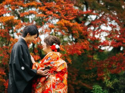 人気の紅葉前撮り撮影