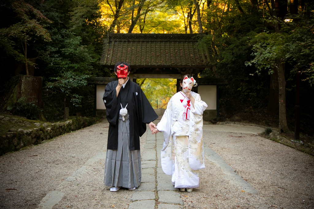 THE SKY WEDDINGのロケーション前撮り撮影の様子
