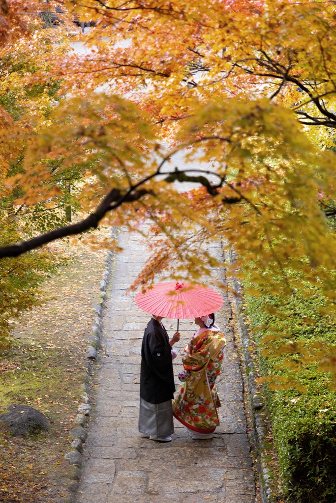 香嵐渓の紅葉の様子