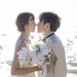 内海ならではの雰囲気を活かした結婚写真