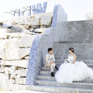 内海ならではの雰囲気を活かした結婚写真